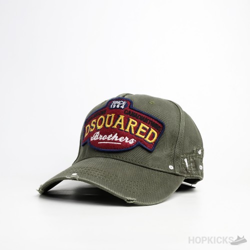 Dsquared Canadian Brothers Logo Olive Cap