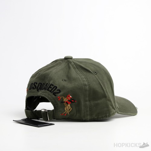 Dsquared2 Cow Boy Olive Cap