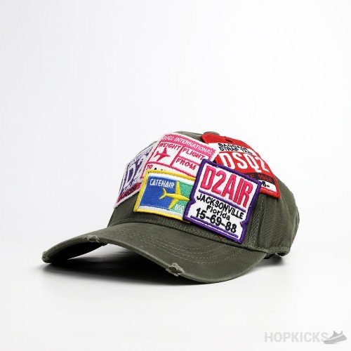 Dsquared2 Dean and Dan Travel Olive Cap