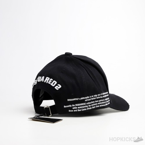 Dsquared2 Embroidered Logo Baseball Black Cap