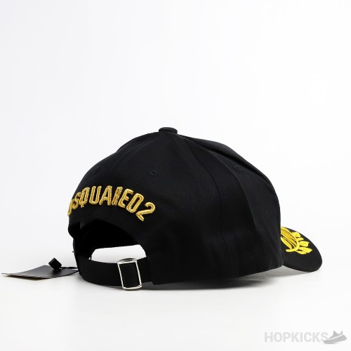 Dsquared2 Gold Icon Logo Black Cap 