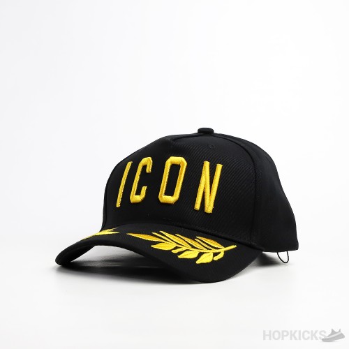 Dsquared2 Gold Icon Logo Black Cap 