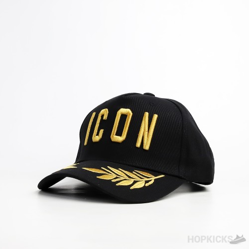 Icon Yellow  Logo Black Cap