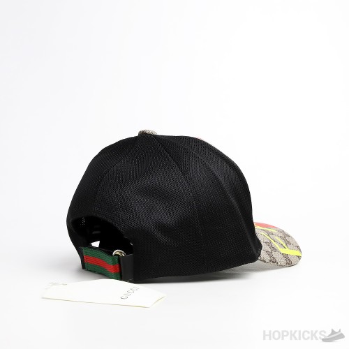 Gucci Not Fake Print GG Logo Beige And Black Cap