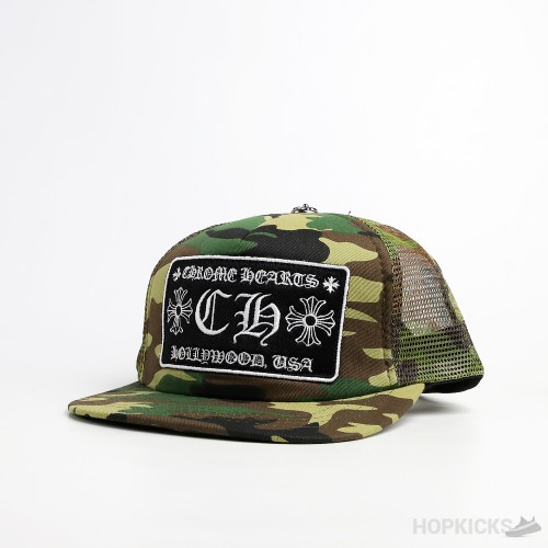 LA Chrome Hearts CH Trucker Camo Cap