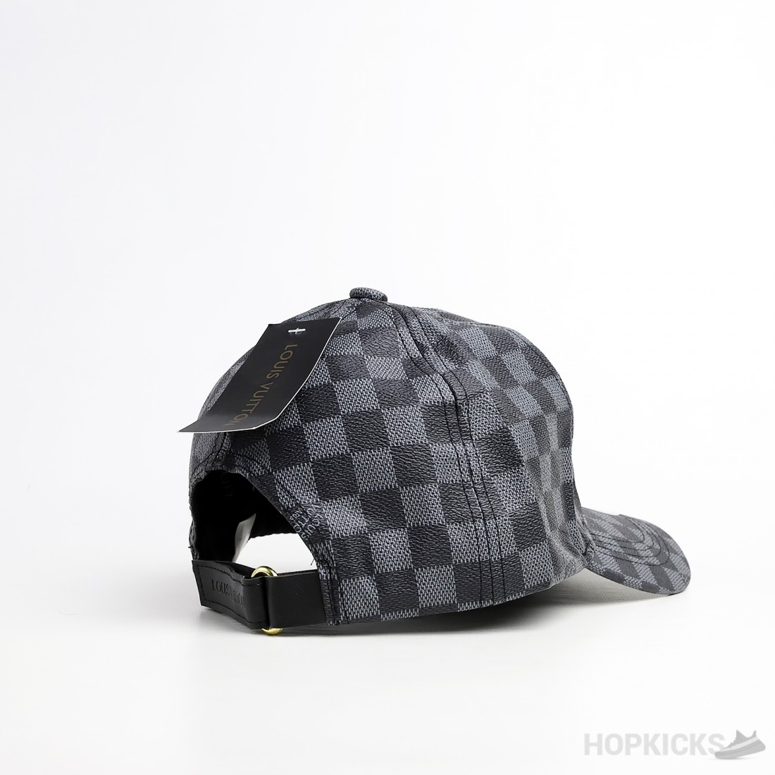 LV Box Pattern Black Grey Cap