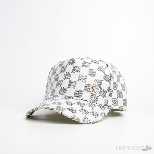 LV Gold Logo White Cap