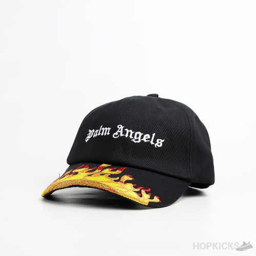 Palm Angels Jacquard Flames Logo Cap Black