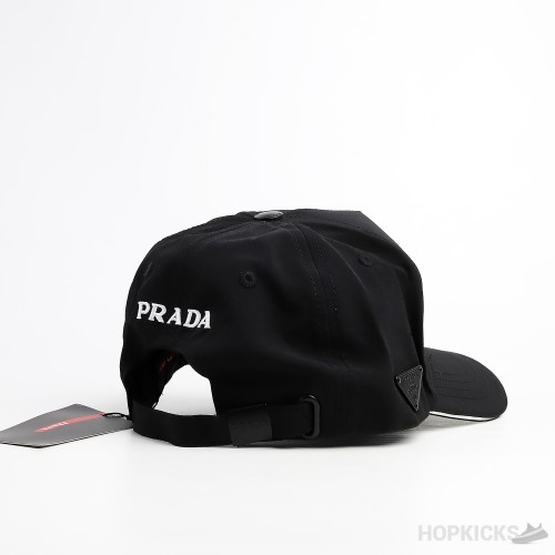 Prada Milano Grey Logo Black Cap