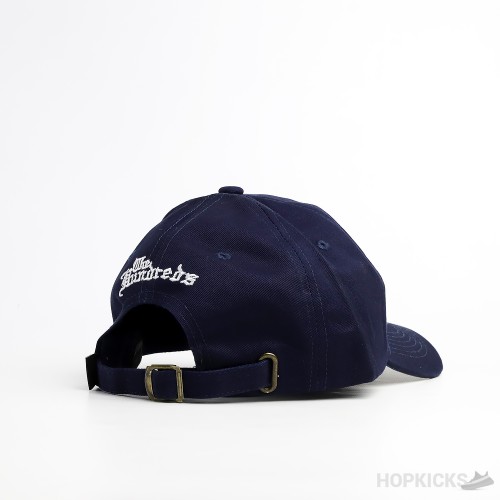 Rose Embroidered Logo Navy Cap