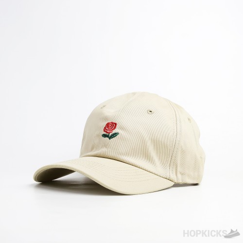 Rose Embroidered Logo Skin Cap