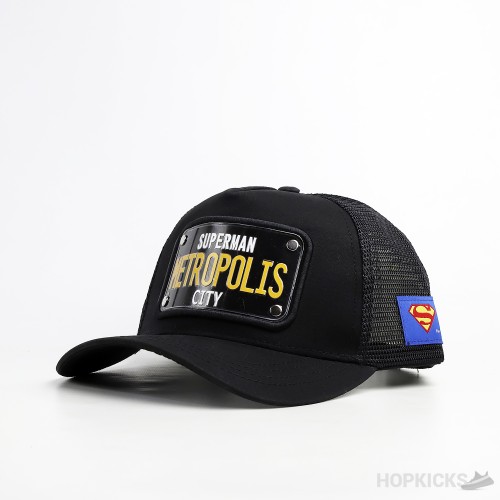 Superman Metro Polis City Black Cap