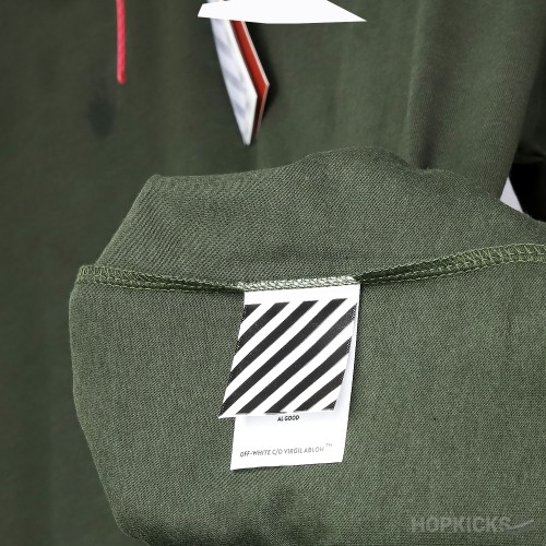 Off-White Dark Green T-Shirt (Economy Batch)
