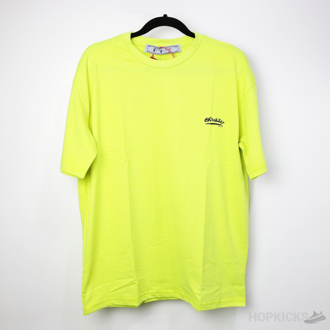 Shirt - Off - T-Shirt aus reiner Baumwolle mit V-Ausschnitt und  Streifenmuster - White Light Green T