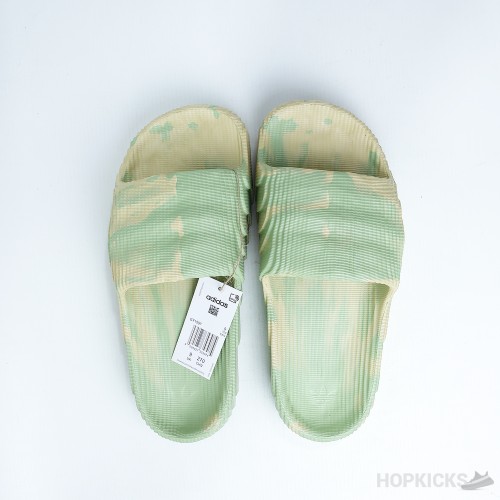 Adilette 22 Slides - Magic Lime and Desert Sand