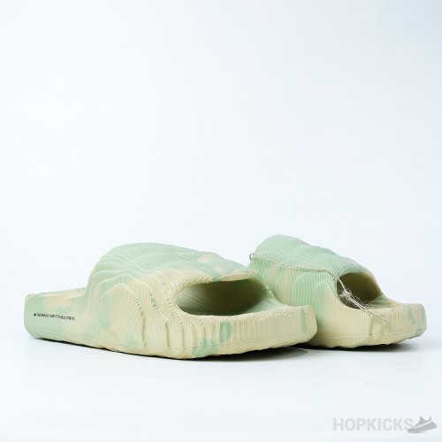 Adilette 22 Slides - Magic Lime and Desert Sand