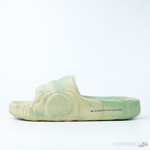 Adilette 22 Slides - Magic Lime and Desert Sand