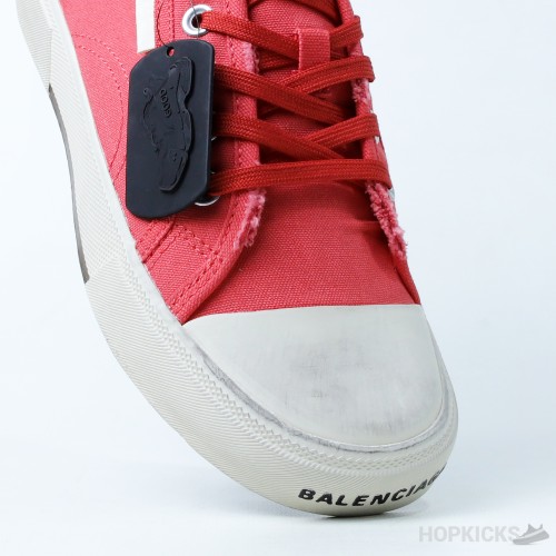 Bale*ciaga Paris Low-Top Sneakers Red White (Premium Plus Batch)