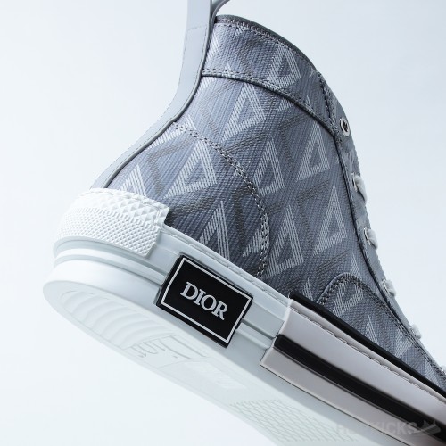 Dior B23 CD Diamond Canvas Hi-Top Gray (Dot Perfect)