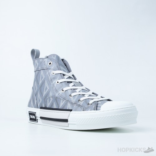 Dior B23 CD Diamond Canvas Hi-Top Gray (Dot Perfect)