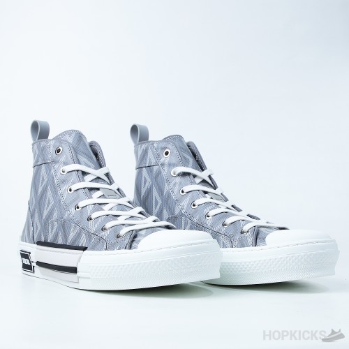 Dior B23 CD Diamond Canvas Hi-Top Gray (Dot Perfect)