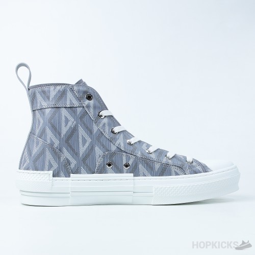 Dior B23 CD Diamond Canvas Hi-Top Gray (Dot Perfect)