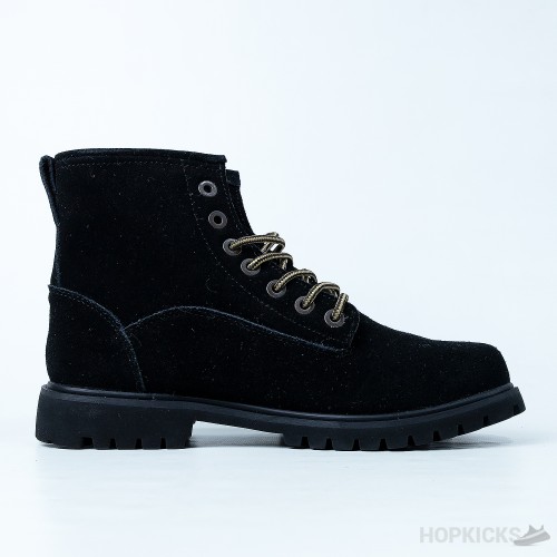 Timberland Lugz Mantle Hi Flat Heel Lace Up Boots Black (Premium Plus Batch)