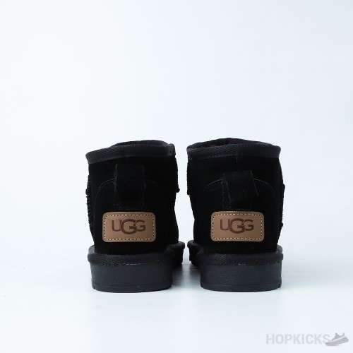 UGG Ultra Mini Black Boots (Premium Batch)