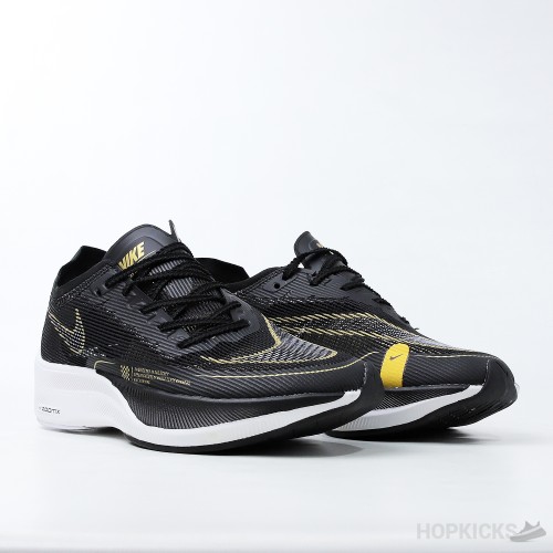 Nike ZoomX Vaporfly Next% 2 Black Metallic Gold Coin (Dot Perfect)