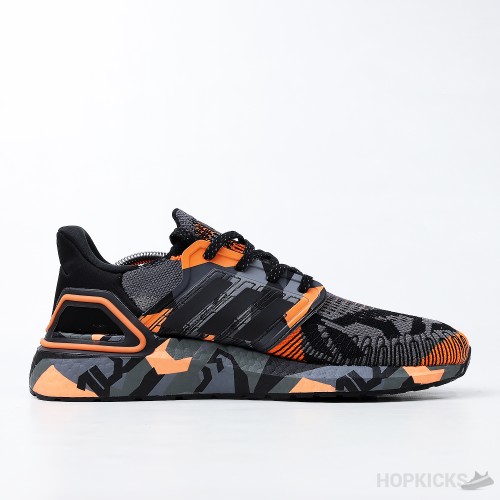 Adidas Ultra Boost 20 Core Black Signal Orange (Dot Perfect)