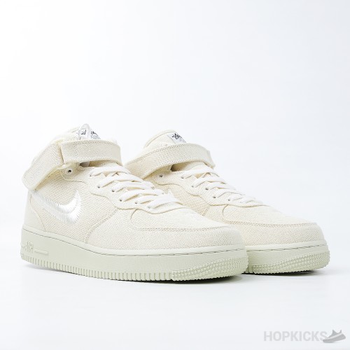 Stussy x Nike Air Force 1 Mid Fossil (Dot Perfect)