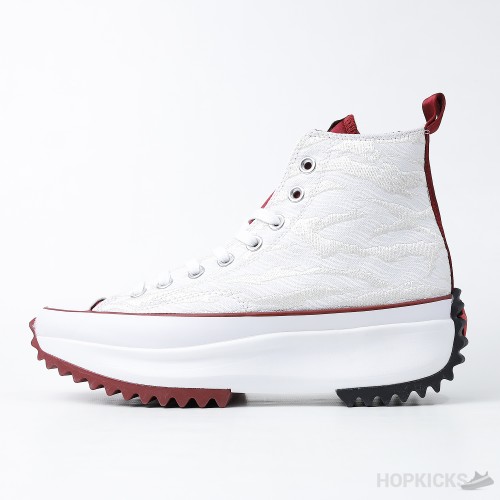 Converse Run Star Hike Hi White Logo Red