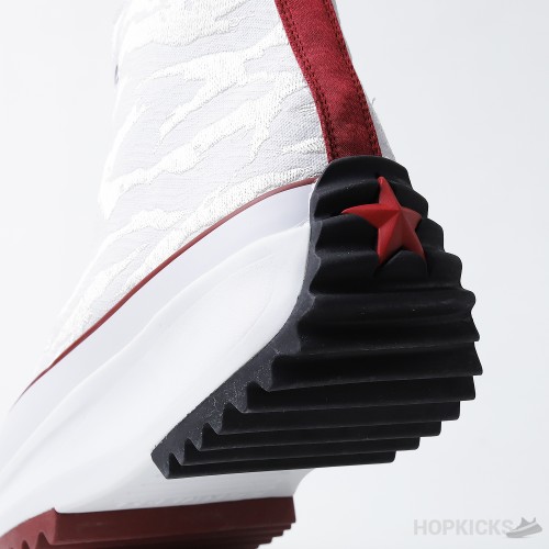 Converse Run Star Hike Hi White Logo Red