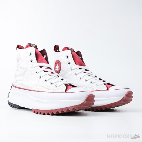 Converse Run Star Hike Hi White Logo Red