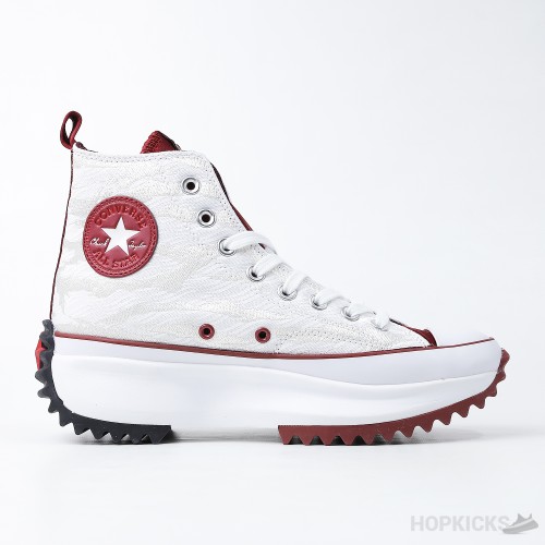 Converse Run Star Hike Hi White Logo Red