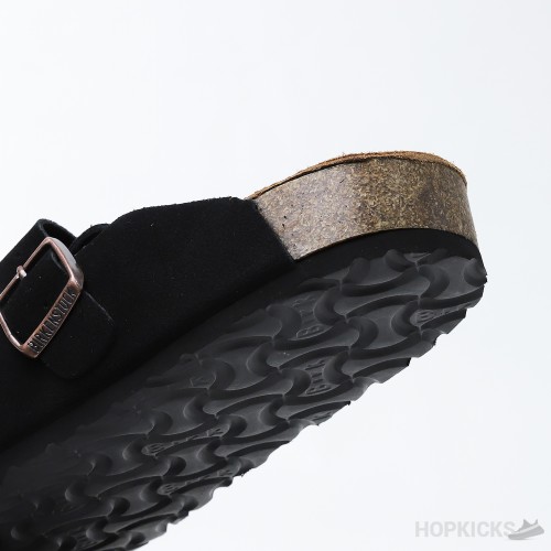 Birkenstock Boston Black Footbed (Dot Perfect)