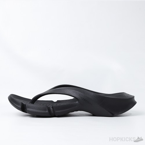 Bale*ciaga Black Flip-Flops