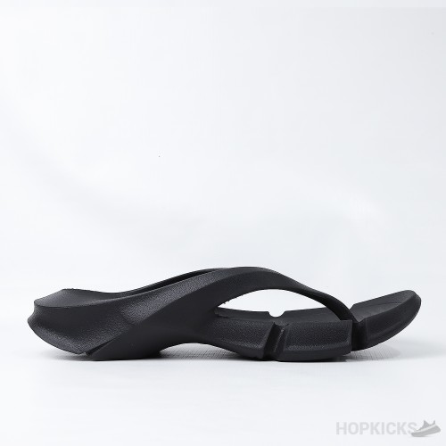 Bale*ciaga Black Flip-Flops