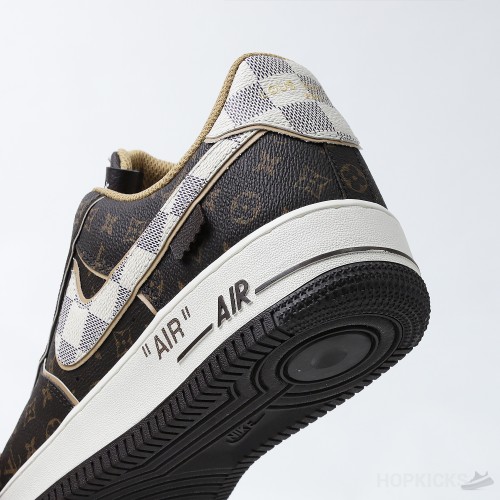 Virgil Abloh's LV x Nike Air Force 1 Brown Damier Pattern (Premium Plus Batch)