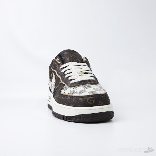 Virgil Abloh's LV x Nike Air Force 1 Brown Damier Pattern (Premium Plus Batch)