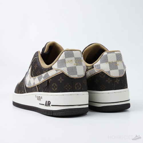 Virgil Abloh's LV x Nike Air Force 1 Brown Damier Pattern (Premium Plus Batch)