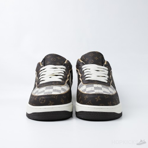 Virgil Abloh's LV x Nike Air Force 1 Brown Damier Pattern (Premium Plus Batch)