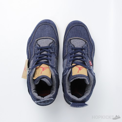 Air Jordan 4 Retro Levi's Denim (Tag with Levi's Logo) (Premium Plus Batch)