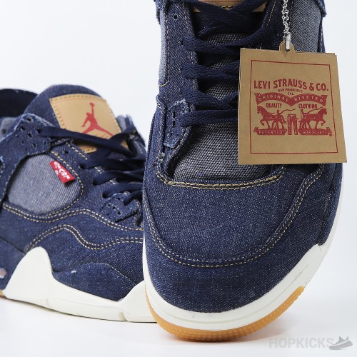 Air Jordan 4 Retro Levi's Denim (Tag with Levi's Logo) (Premium Plus Batch)