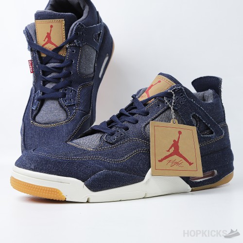 Air Jordan 4 Retro Levi's Denim (Tag with Levi's Logo) (Premium Plus Batch)