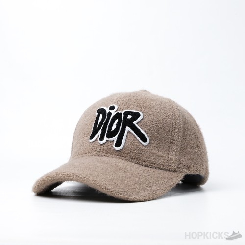 Dior Logo Gimmy Camel Baseball Brown Cap