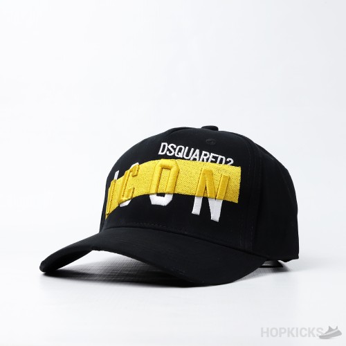 DSQUARED2 TAPED ICON BLACK & YELLOW Cap