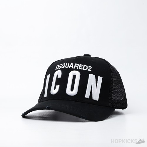 DSQ2 Icon Embroidered Baseball White Logo Cap