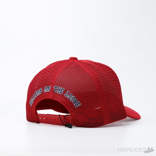 DSQ2 Embroidery Design Trucker Red Cap