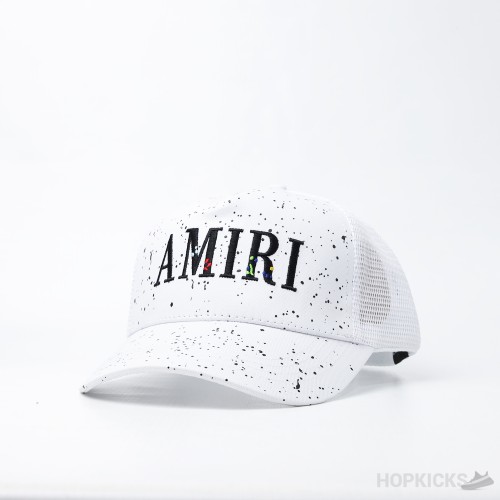 Amiri Paint Splatter Baseball White Cap